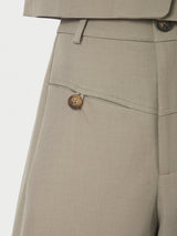 Neo Noir Massie Structure Pants - Warm Grey