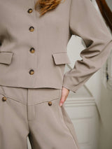 Neo Noir Massie Structure Pants - Warm Grey