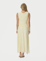 Neo Noir Cludine Mesh Dress - Light Yellow