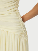 Neo Noir Cludine Mesh Dress - Light Yellow