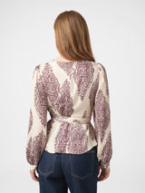 Neo Noir Rista Paisley Drop Blouse - Burgundy