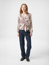 Neo Noir Rista Paisley Drop Blouse - Burgundy