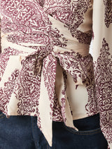 Neo Noir Rista Paisley Drop Blouse - Burgundy