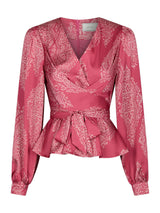 Neo Noir Rista Paisley Drop Blouse - Cherry Pink