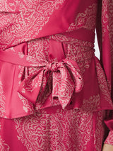 Neo Noir Rista Paisley Drop Blouse - Cherry Pink