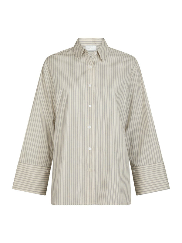 Neo Noir Dita Double Stripe Shirt - Creme