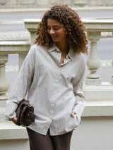 Neo Noir Dita Double Stripe Shirt - Creme