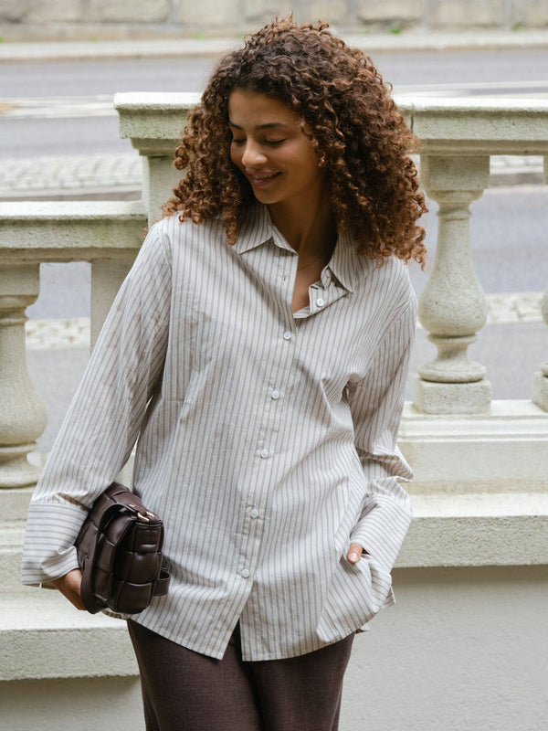 Neo Noir Dita Double Stripe Shirt - Creme