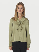 Neo Noir Zamola Blouse - Dusy Army
