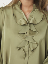 Neo Noir Zamola Blouse - Dusy Army