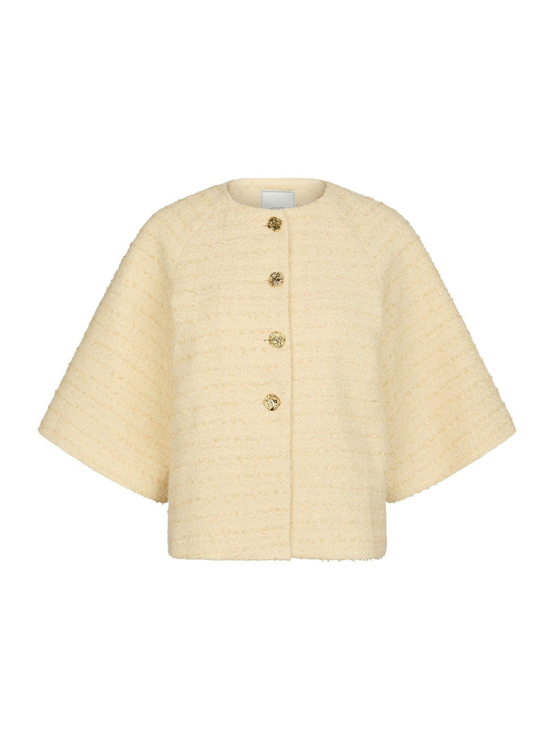 Neo Noir Rosella Boucle Mini Jacket - Light Yellow