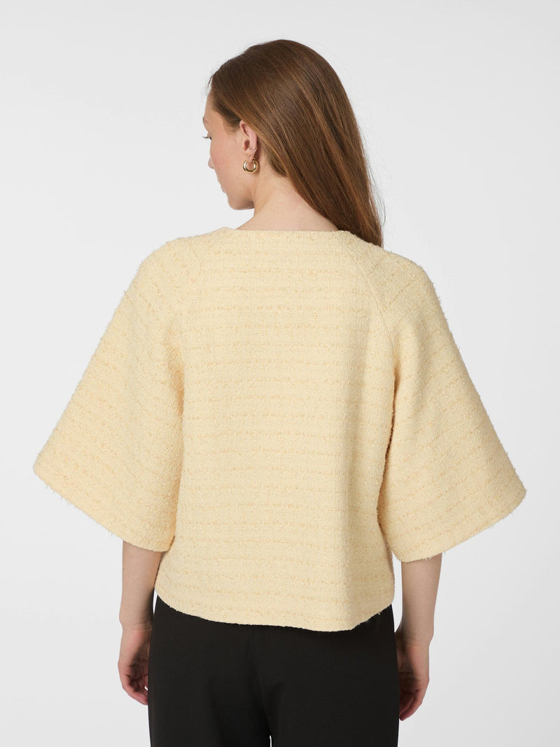 Neo Noir Rosella Boucle Mini Jacket - Light Yellow