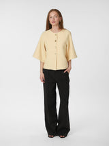 Neo Noir Rosella Boucle Mini Jacket - Light Yellow