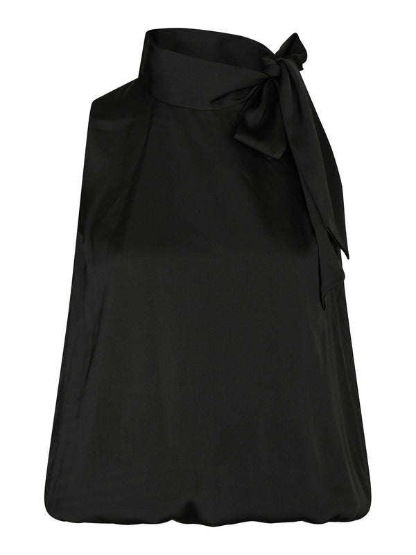 Neo Noir Veda Drapy Satin Top - Back