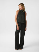 Neo Noir Veda Drapy Satin Top - Back