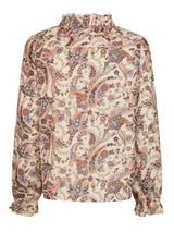Neo Noir Ivey Art Paisely Blouse - Creme
