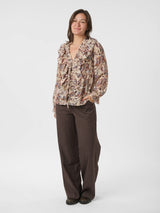 Neo Noir Ivey Art Paisely Blouse - Creme