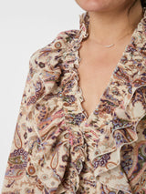 Neo Noir Ivey Art Paisely Blouse - Creme