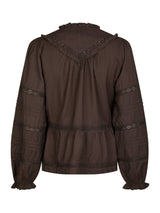 Neo Noir Elfie Blouse - Dark Brown