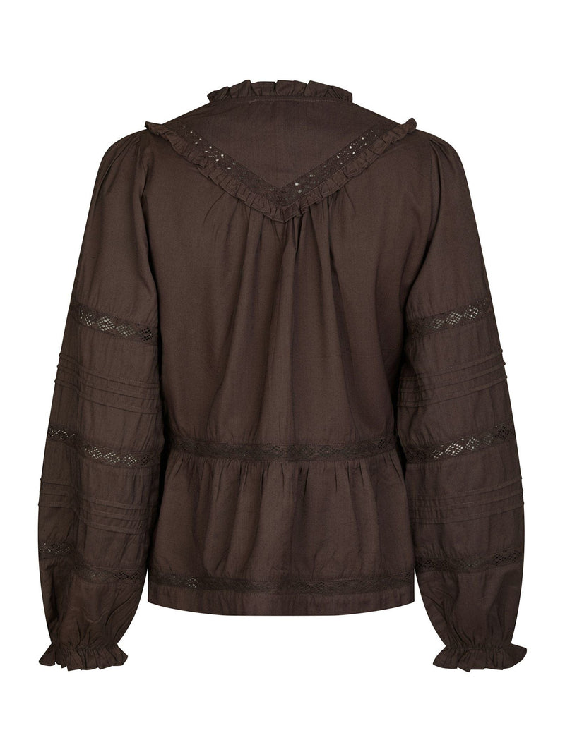 Neo Noir Elfie Blouse - Dark Brown