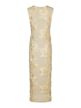 Neo Noir Tiranna Big Flower Mesh Dress - Light Yellow