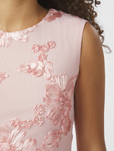 Neo Noir Tiranna Big Flower Mesh Dress - Light Pink