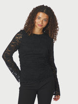 Neo Noir Lenida Lace Blouse - Black