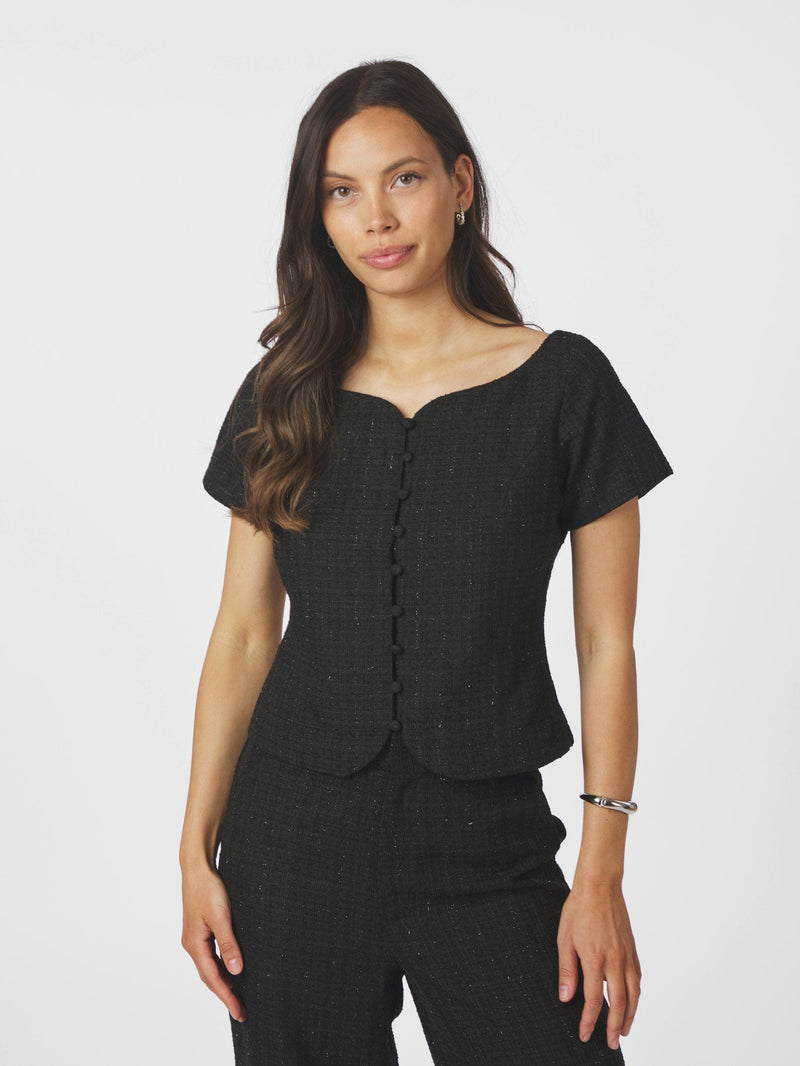 Neo Noir Tango Boucle Top