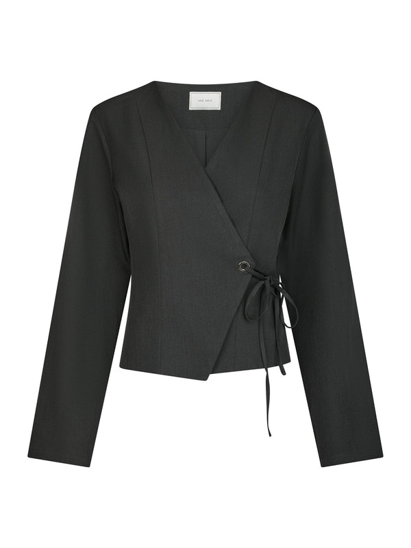 Neo Noir Simmi Eyelet Blouse - Dark Grey