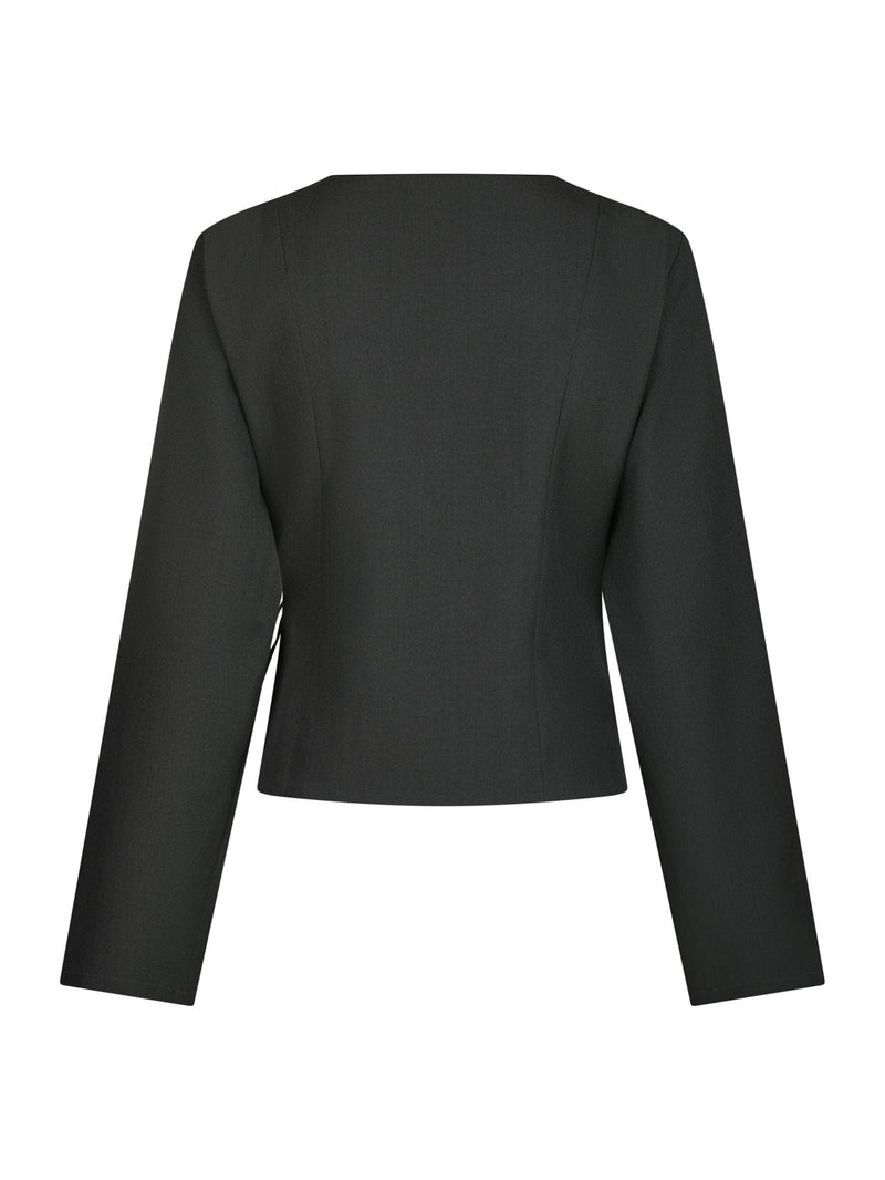 Neo Noir Simmi Eyelet Blouse - Dark Grey