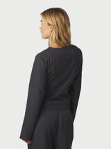 Neo Noir Simmi Eyelet Blouse - Dark Grey