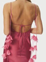 Neo Noir Colly Heavy Sateen Dress - Cherry Pink