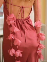 Neo Noir Colly Heavy Sateen Dress - Cherry Pink