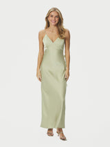 Neo Noir Colly Heavy Sateen Dress - Mint Green