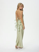 Neo Noir Colly Heavy Sateen Dress - Mint Green