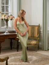 Neo Noir Colly Heavy Sateen Dress - Mint Green