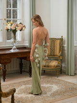 Neo Noir Colly Heavy Sateen Dress - Mint Green