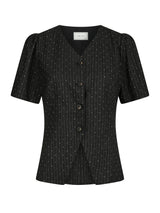 Neo Noir Jules Structure Blouse - Antracit