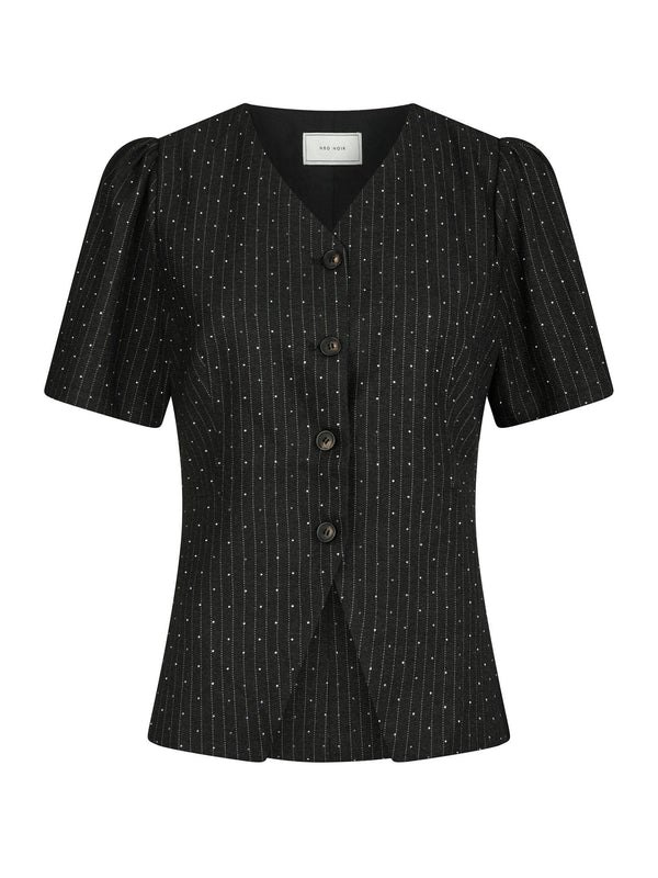 Neo Noir Jules Structure Blouse - Antracit