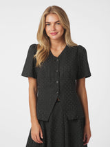 Neo Noir Jules Structure Blouse - Antracit