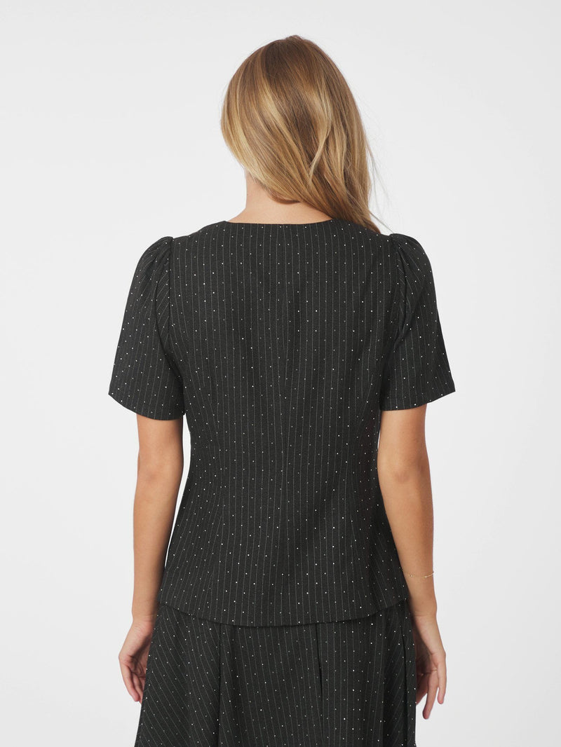 Neo Noir Jules Structure Blouse - Antracit