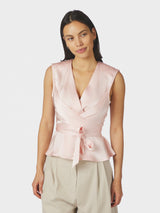 Neo Noir Risetta Heavy Sateen Top - Rose
