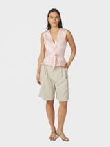Neo Noir Risetta Heavy Sateen Top - Rose