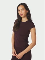 Neo Noir Ettia Baby Tee - Burgundy