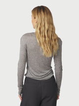 Neo Noir Teddu Fine Rib Blouse - Antracit melange