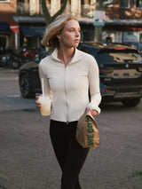 Neo Noir Nolana Zip Blouse - Ivory