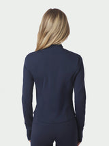 Neo Noir Nolana Zip Blouse - Navy