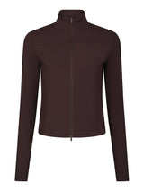 Neo Noir Nolana Zip Blouse - Burgundy