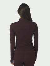 Neo Noir Nolana Zip Blouse - Burgundy