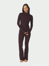 Neo Noir Nolana Zip Blouse - Burgundy